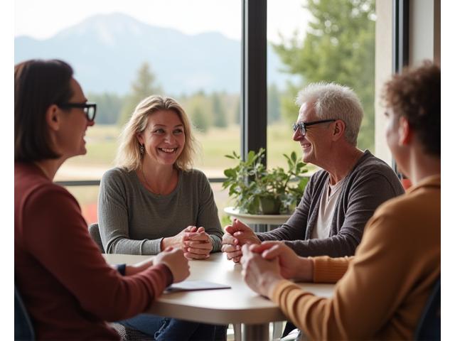 Diverse group of adults in Boulder, CO engaging in a health-focused workshop, symbolizing community reviews and local relevance.